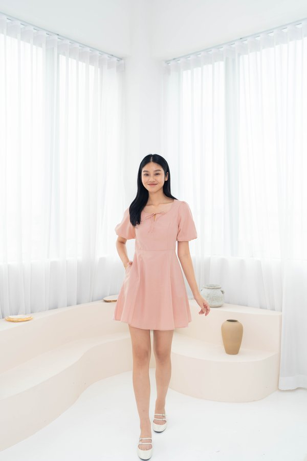 Giana Sleeve Dress In Dusty Pink