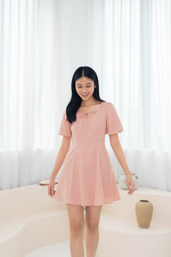 Giana Sleeve Dress In Dusty Pink