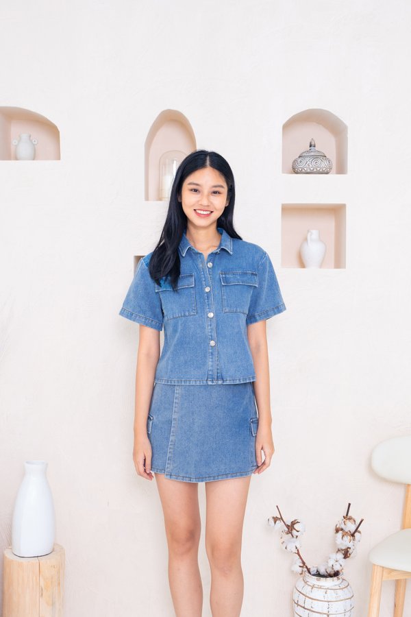 Wendy Denim Set In Dark Wash