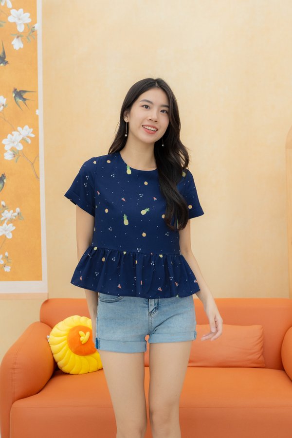 Huat Pineapple Top In Navy