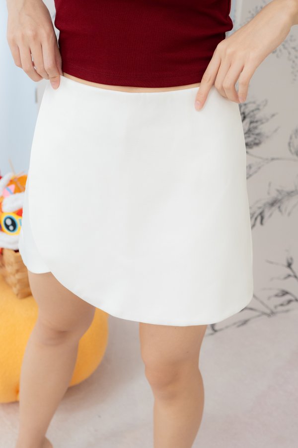 Sherina Flap Skorts In White