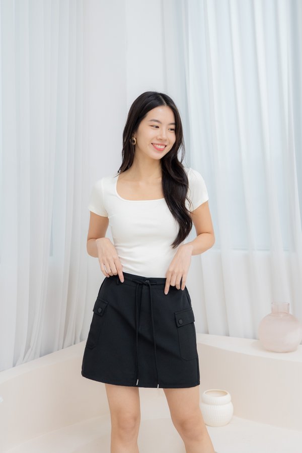 Mason Cargo Skorts In Black