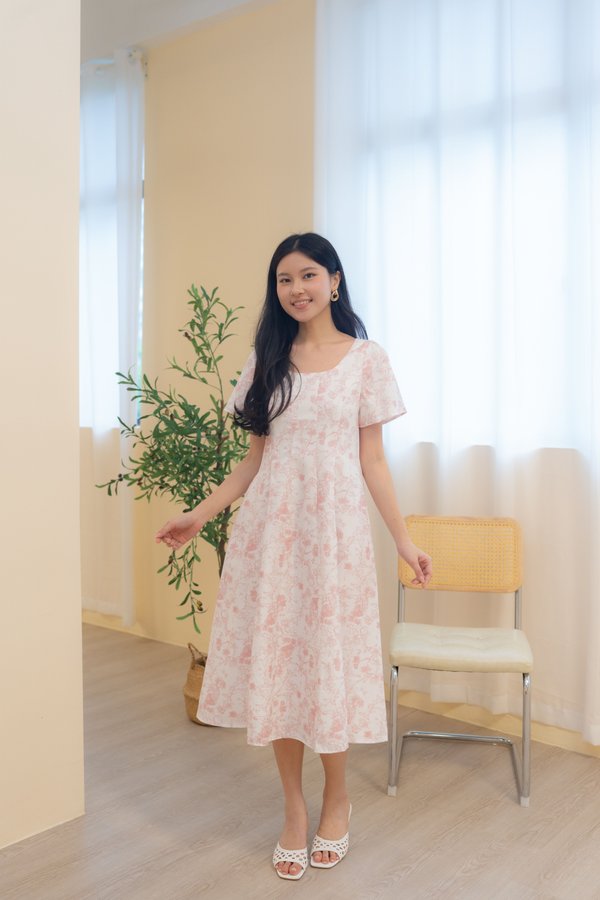 Dorelle Porcelain Sleeve Dress In Pink