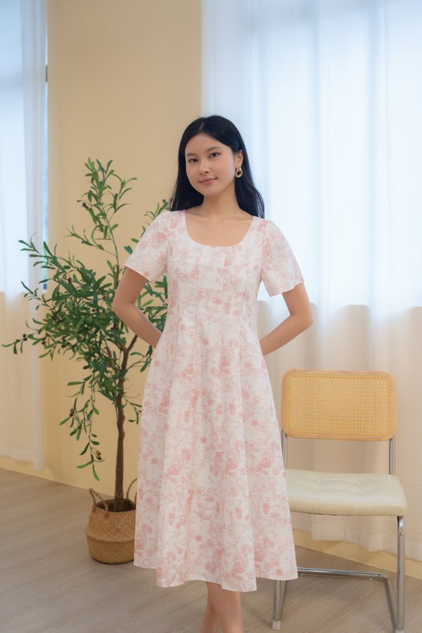 Dorelle Porcelain Sleeve Dress In Pink