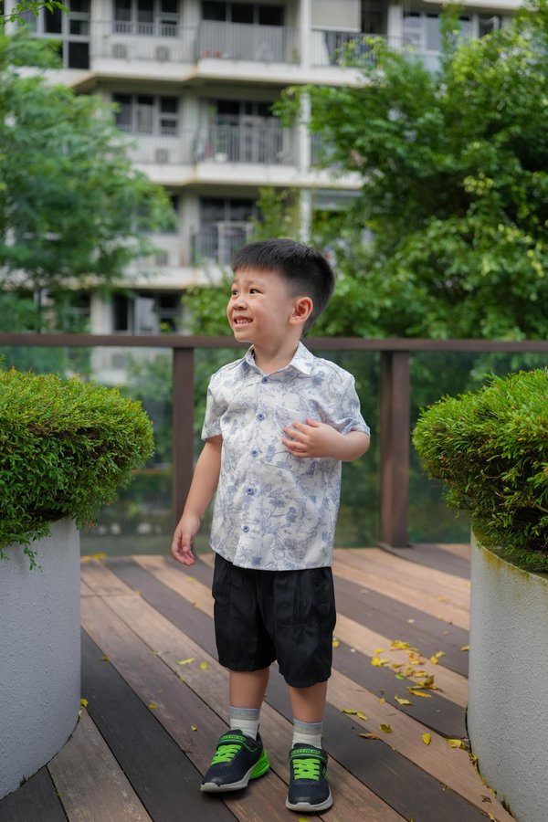 [家和系列] Harmony Kids Shirt In Blue