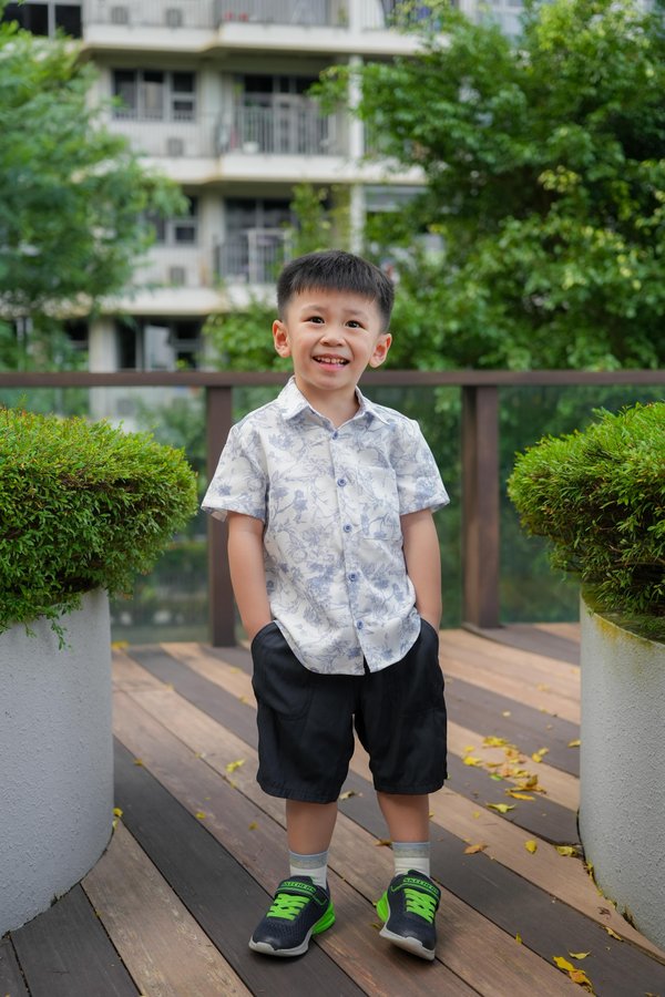 [家和系列] Harmony Kids Shirt In Blue