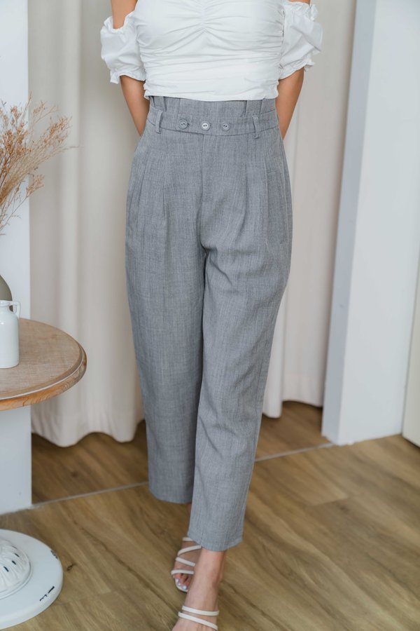 Lizzie Tapered Pants In Grey