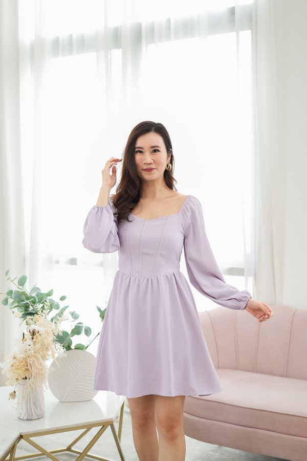 Audrey Corset Dress In Lilac